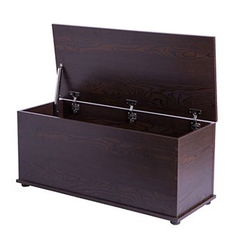 Large Storage Toy Box With Soft Closure Lid, Wooden Organizing Furniture Storage Chest