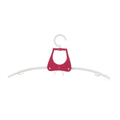 Pack Of 5 Foldable Portable Plastic Hangers For Travel, Pink