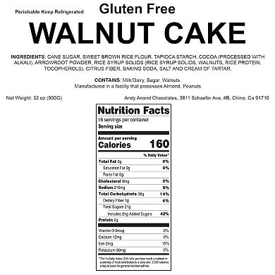 Gluten Free Caramel Walnut Cake 9" - Experience The Richness Of Cake (2.6 Lbs)