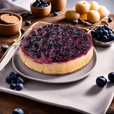 Gluten Free Blueberry Cheesecake 9" - Decadent Cheesecake For Dessert Lovers (2 Lbs)
