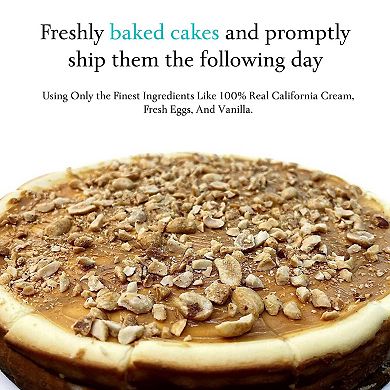 Gluten Free Peanuts Cheesecake 9" - Made In Traditional Way - Indulge In Pure Delight (2 Lbs)