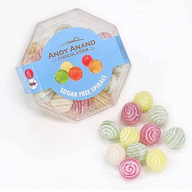 110 Pc Sugar-free Hard Candy Spirals. Sweetened With Stevia. Made In Spain (7 Oz)
