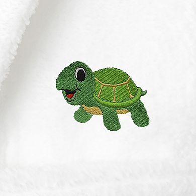 Linum Home Textiles Kids Super Plush Turtle Hooded Bathrobe