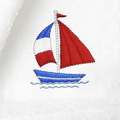 Linum Home Textiles Kids Super Plush Boat Hooded Bathrobe