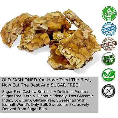 Sugar Free Cashew Brittle - 7 Oz Decadent Treats To Satisfy Your Cravings