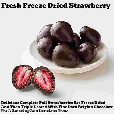 Fresh Freeze Dried Strawberries 24 Pcs Dipped In Premium Milk, White And Dark Chocolate