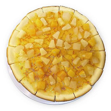 Freshly Baked Tropical Fruit Cheesecake 9", Pineapple, Pears & Peach - Irresistible Taste (2 Lbs)