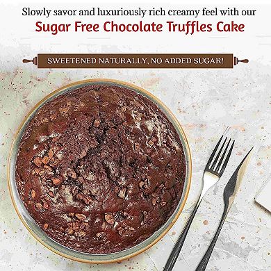 Deliciously Indulgent Sugar Free Chocolate Truffle Cake - Taste In Every Bite (2 Lbs)