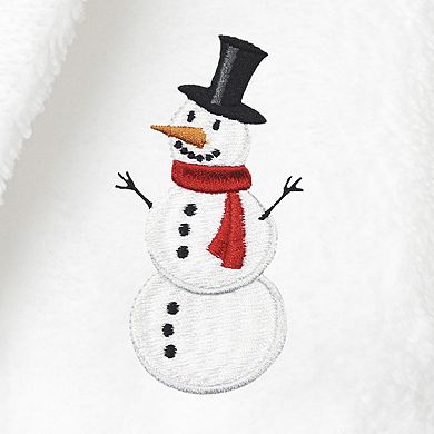 Linum Home Textiles Kids Super Plush Snowman Hooded Bathrobe