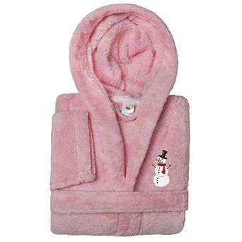 Linum Home Textiles Kids Super Plush Snowman Hooded Bathrobe