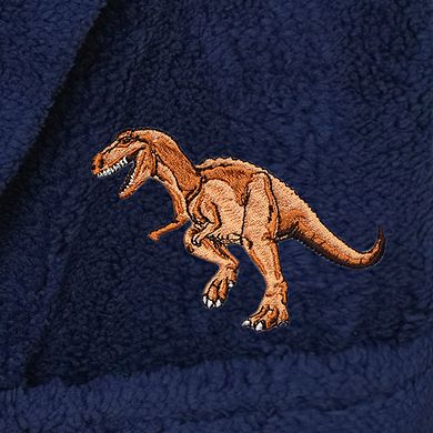 Linum Home Textiles Kids Super Plush Dinosaur Hooded Bathrobe