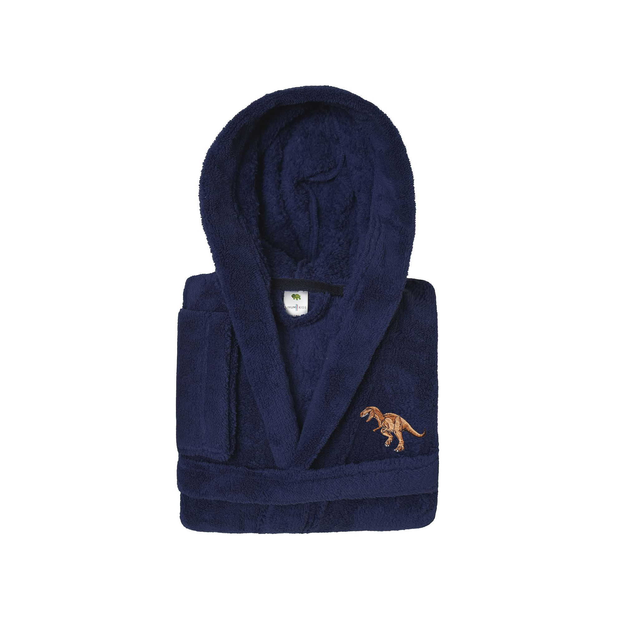 Linum Home Textiles Kids Super Plush Dinosaur Hooded Bathrobe, Boys, Size: