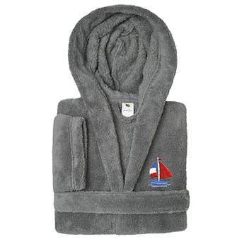 Linum Home Textiles Kids Super Plush Boat Hooded Bathrobe