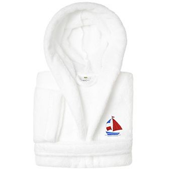 Linum Home Textiles Kids Super Plush Boat Hooded Bathrobe