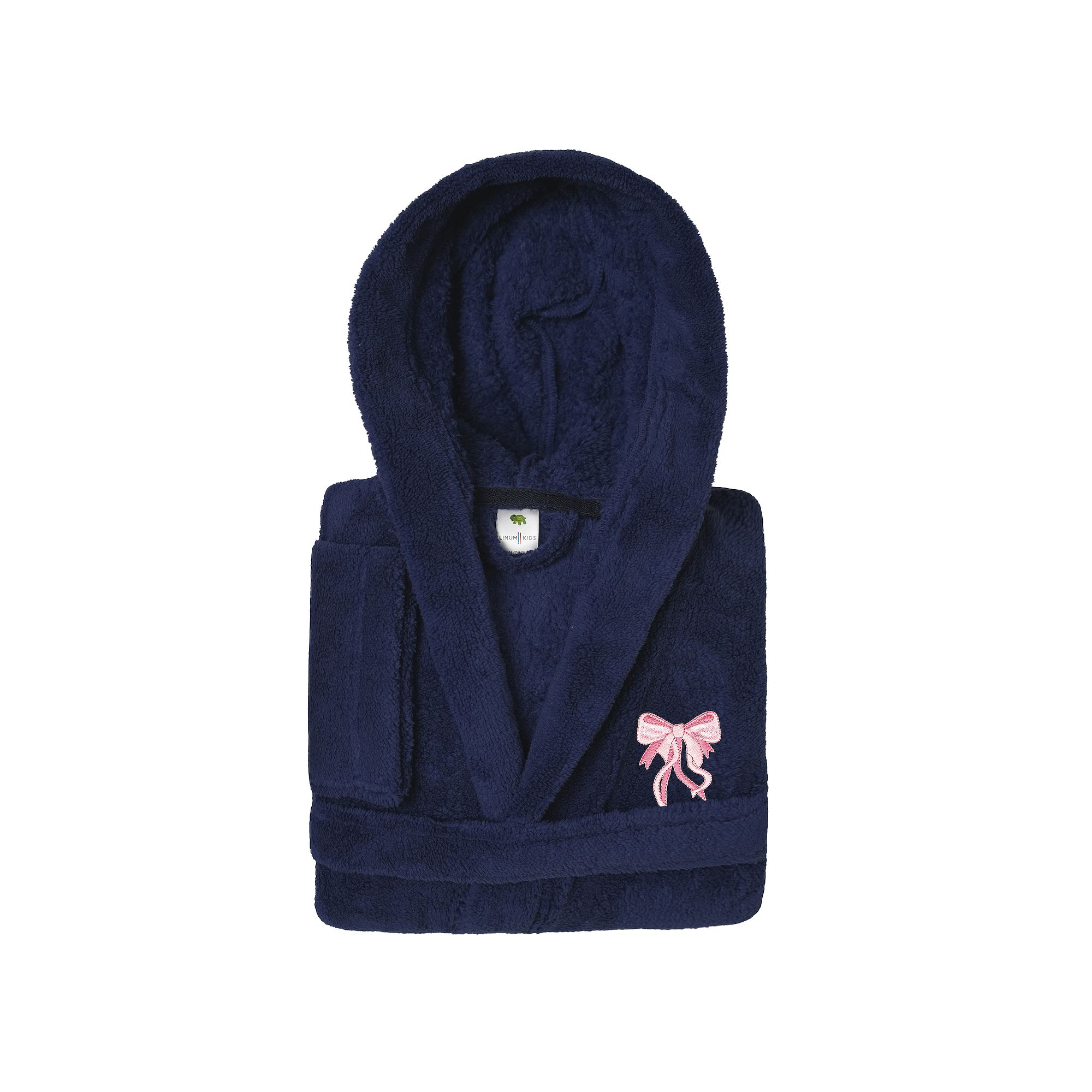 Linum Home Textiles Kids Super Plush Pink Bow Hooded Bathrobe, Girls, Size