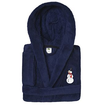 Linum Home Textiles Kids Super Plush Snowman Hooded Bathrobe