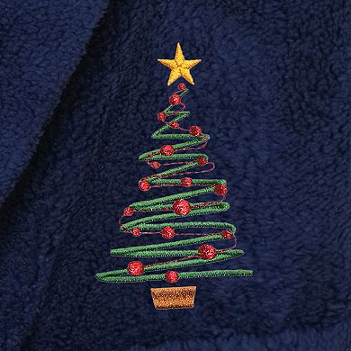 Linum Home Textiles Kids Super Plush Christmas Tree Hooded Bathrobe