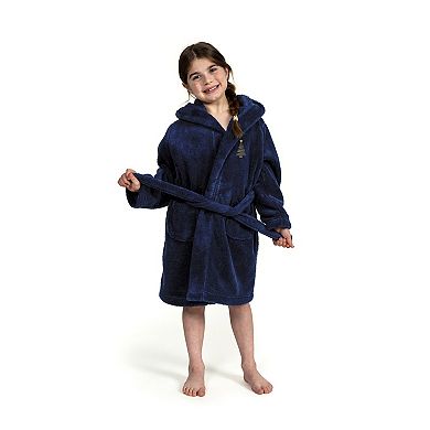 Linum Home Textiles Kids Super Plush Christmas Tree Hooded Bathrobe