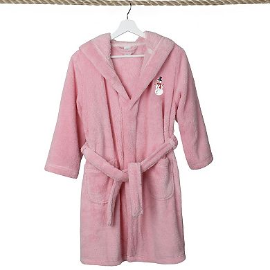 Linum Home Textiles Kids Super Plush Hooded Snowman Bath Robe