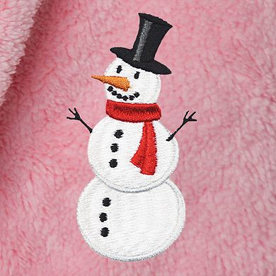 Linum Home Textiles Kids Super Plush Hooded Snowman Bath Robe