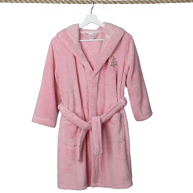 Linum Home Textiles Kids Super Plush Hooded Christmas Tree Bath Robe
