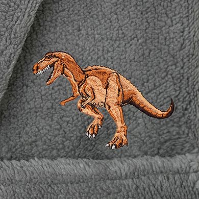 Linum Home Textiles Kids Super Plush Hooded Dinoaur Bath Robe