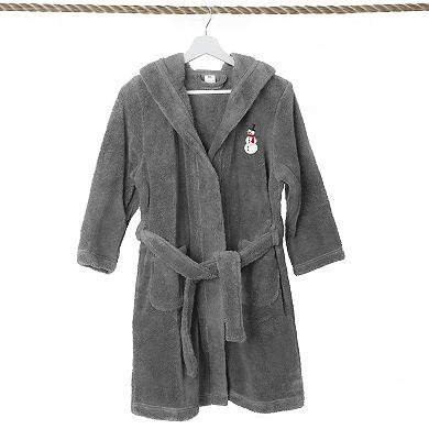 Linum Home Textiles Kids Super Plush Hooded Snowman Bath Robe