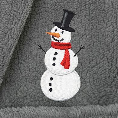 Linum Home Textiles Kids Super Plush Hooded Snowman Bath Robe