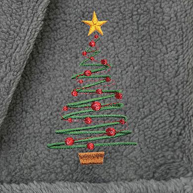 Linum Home Textiles Kids Super Plush Hooded Christmas Tree Bath Robe