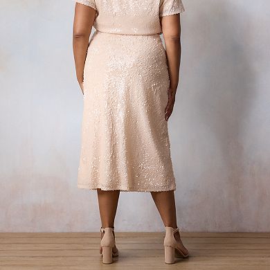 Plus Size LC Lauren Conrad Midi Slip Skirt