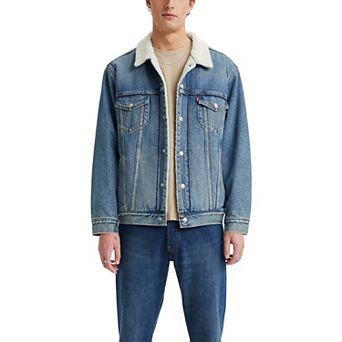 Men's Levi's® Relaxed Sherpa Lined Button Front Trucker Jacket
