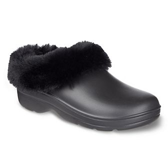 totes Bailey Women's Plush Removable Liner Clog Slippers