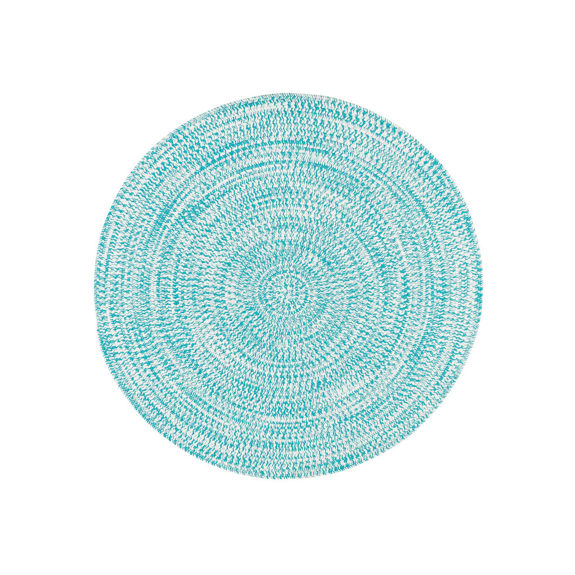 Colonial Mills Pendry Round Indoor/Outdoor Tweed Area Rug, Blue