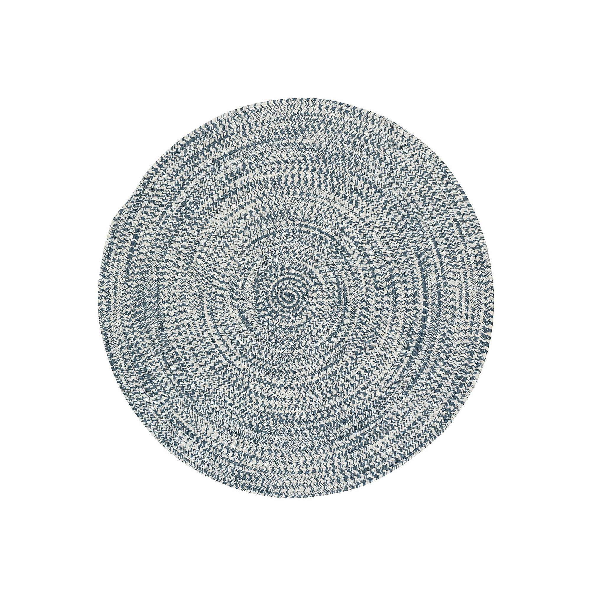 Colonial Mills Pendry Round Indoor/Outdoor Tweed Area Rug, Artic Blue