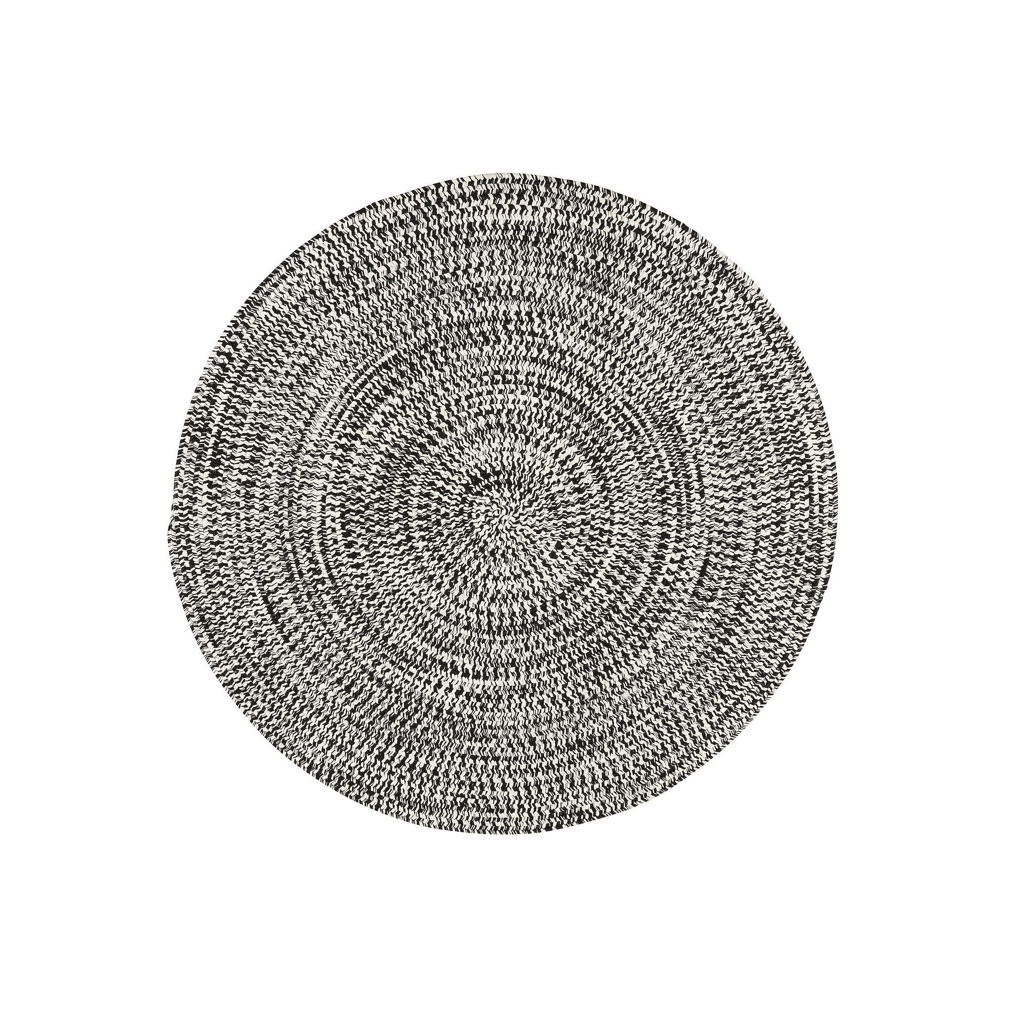 Colonial Mills Pendry Round Indoor/Outdoor Tweed Area Rug, Electric Black