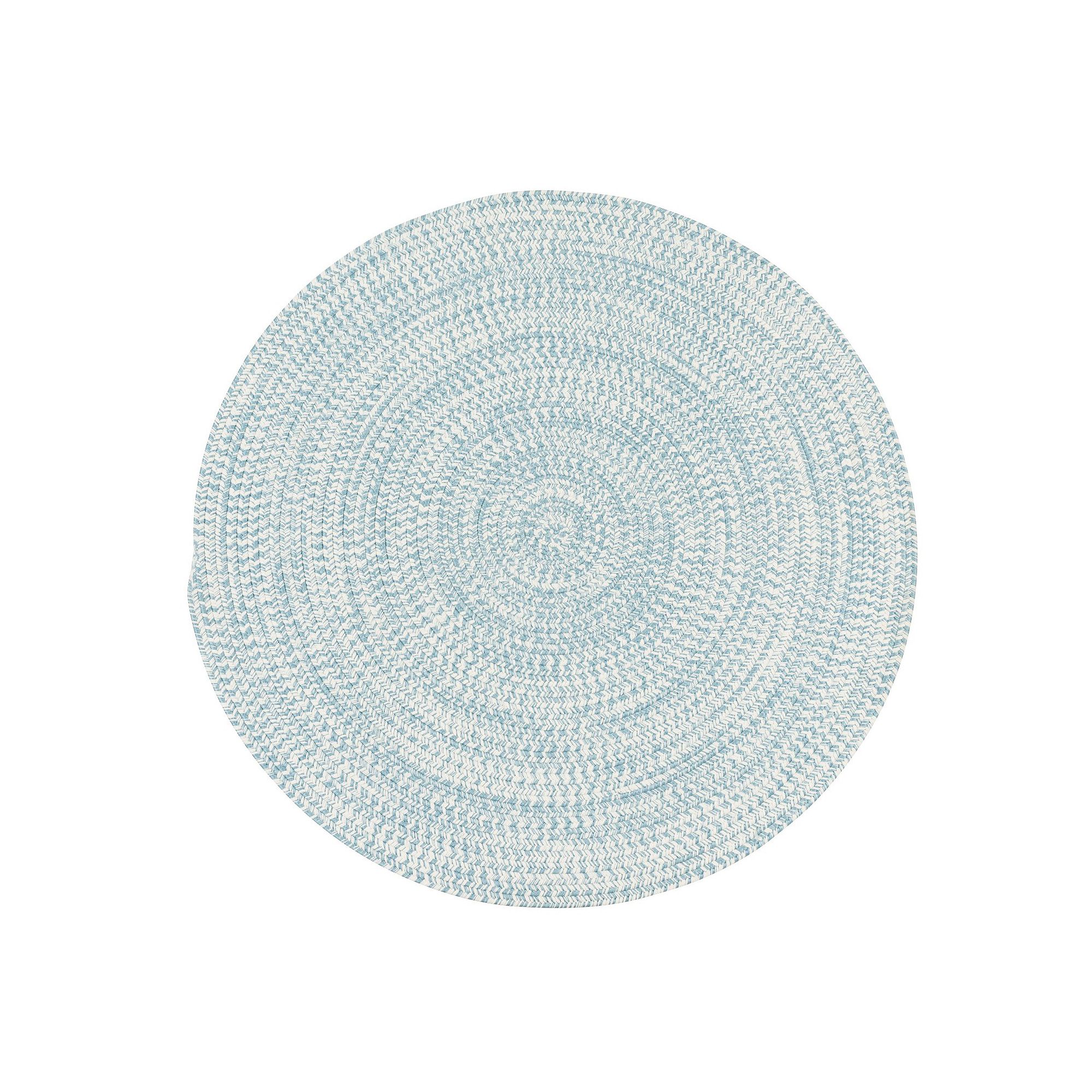 Colonial Mills Pendry Round Indoor/Outdoor Tweed Area Rug, Federal Blue