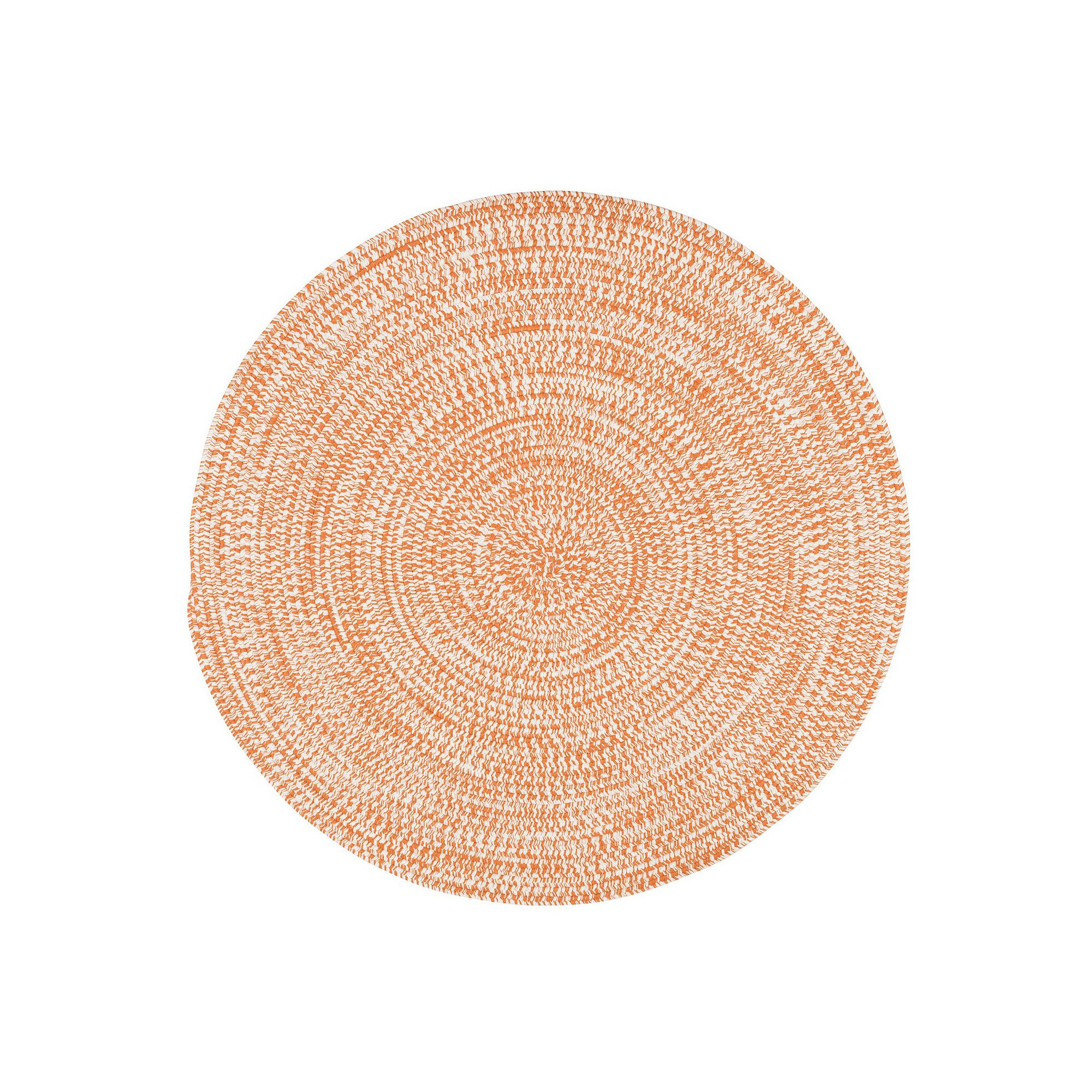 Colonial Mills Pendry Round Indoor/Outdoor Tweed Area Rug, Rusted Orange