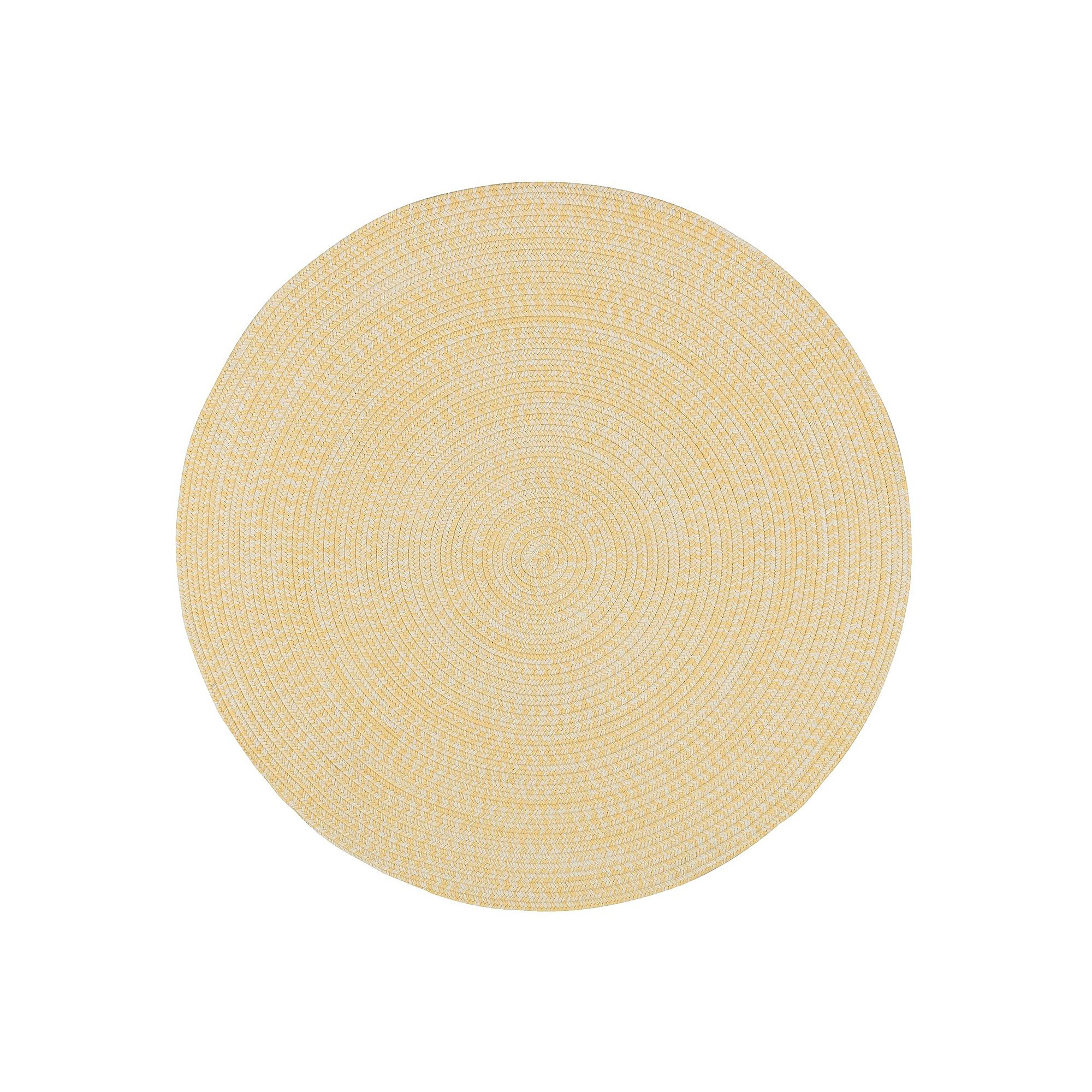 Colonial Mills Pendry Round Indoor/Outdoor Tweed Area Rug, Sunflower