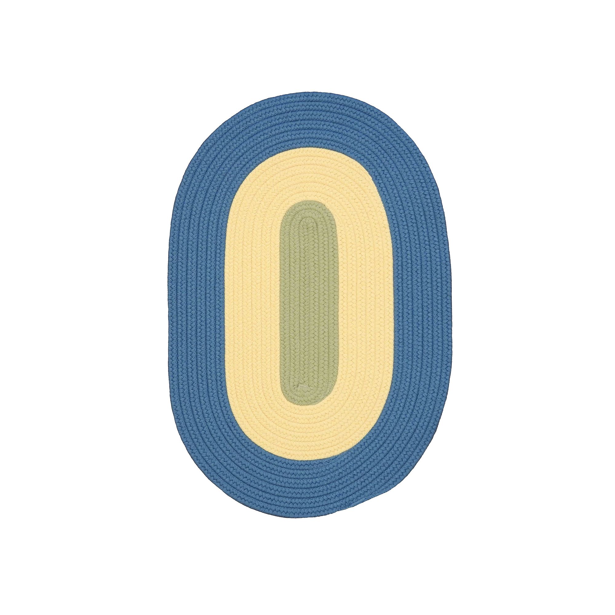 Colonial Mills Sable Braid Oval Area Rug, Oasis Blue