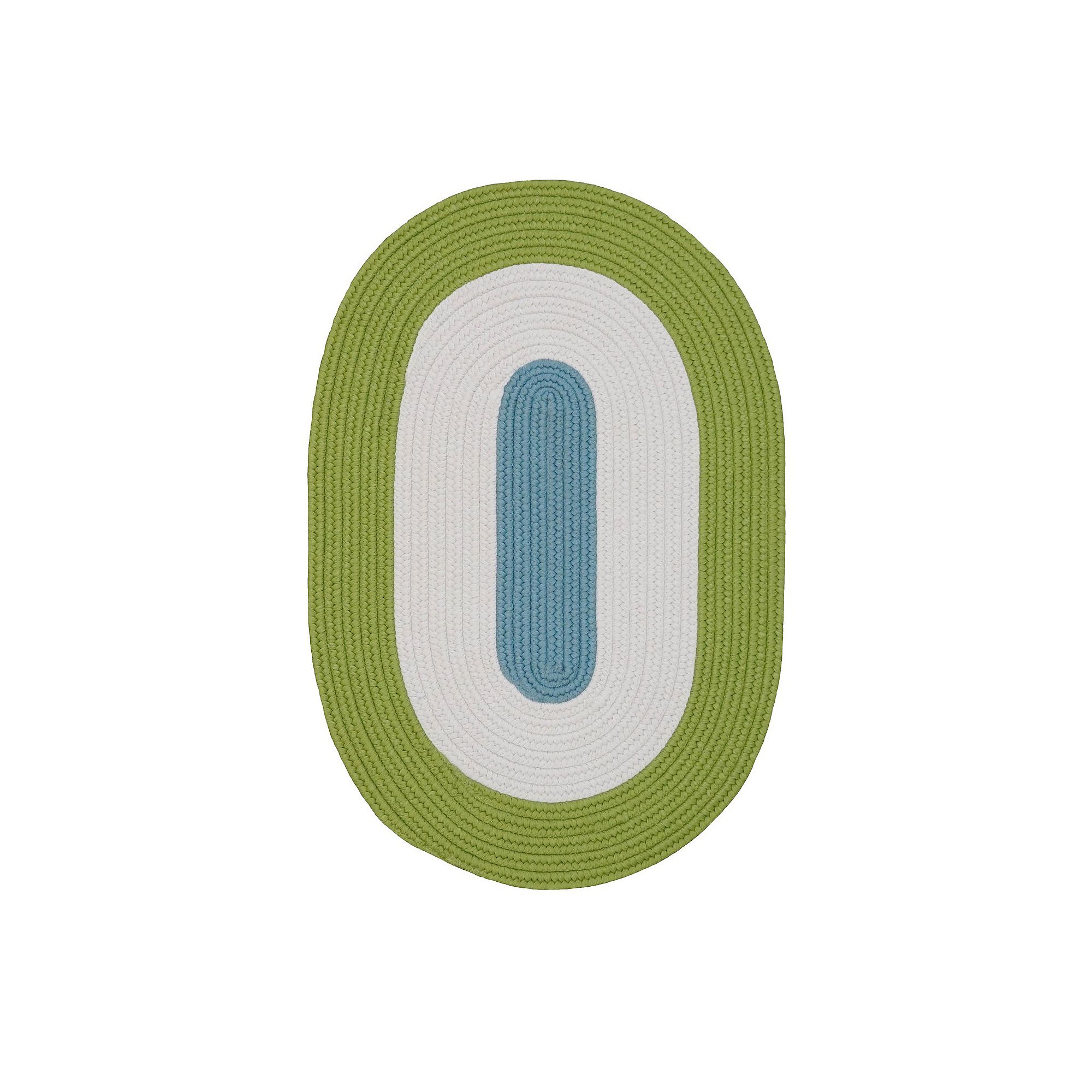 Colonial Mills Sable Braid Oval Area Rug, Surfside Green