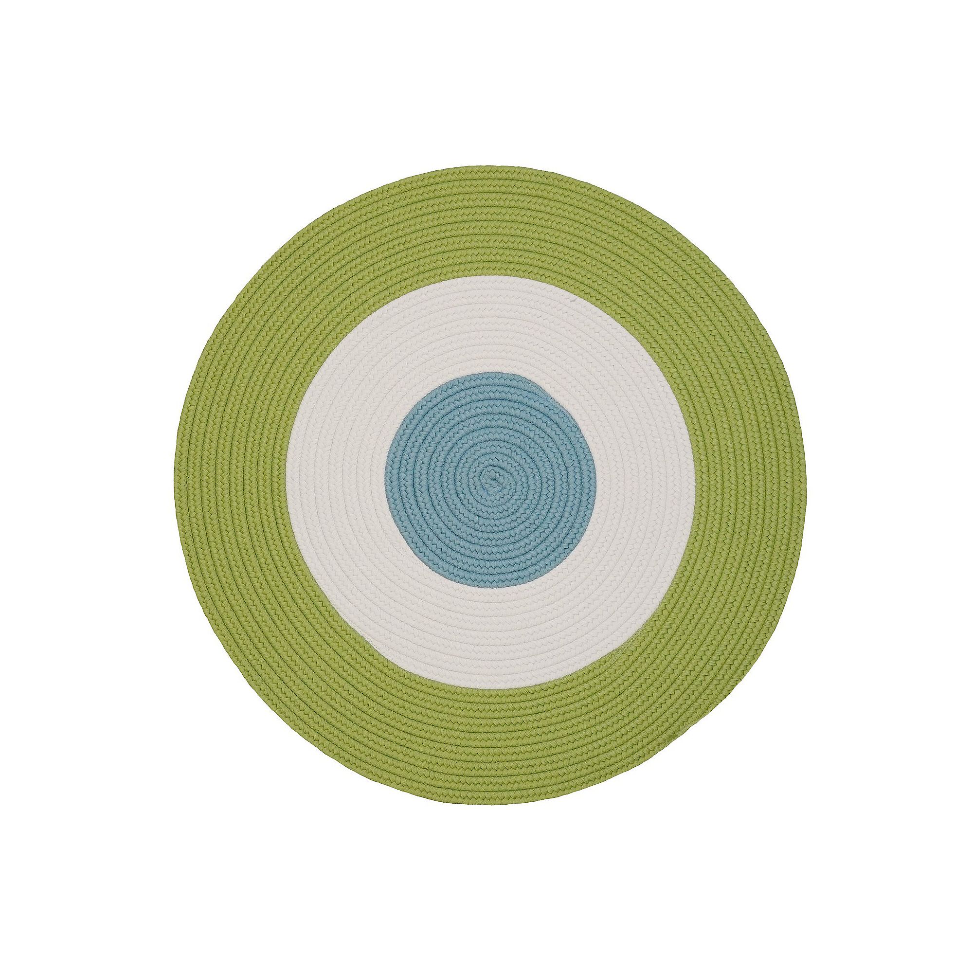 Colonial Mills Sable Braid Bullseye Round Area Rug, Surfside Green