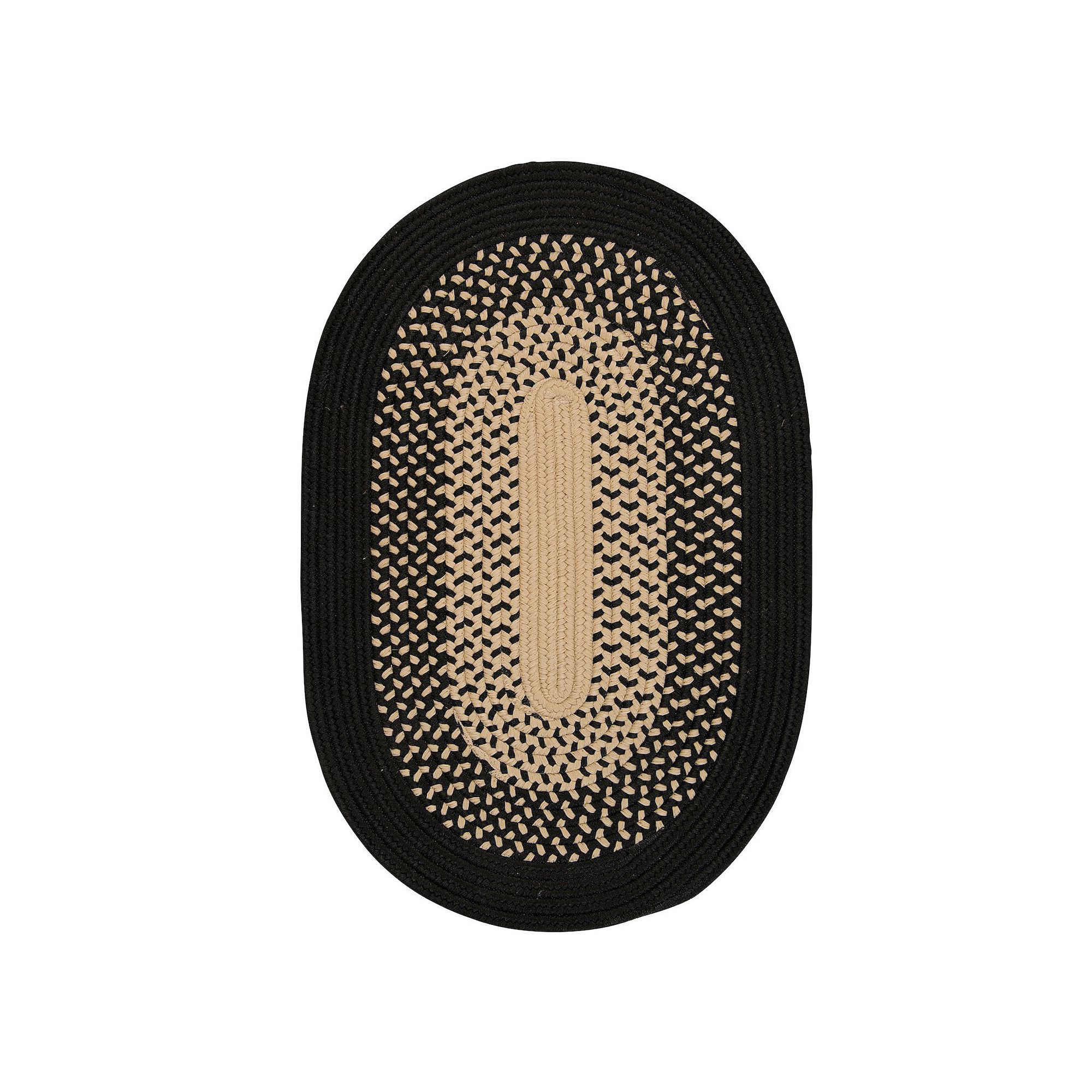 Colonial Mills Vivid Braid Indoor/Outdoor Oval Area Rug, Black