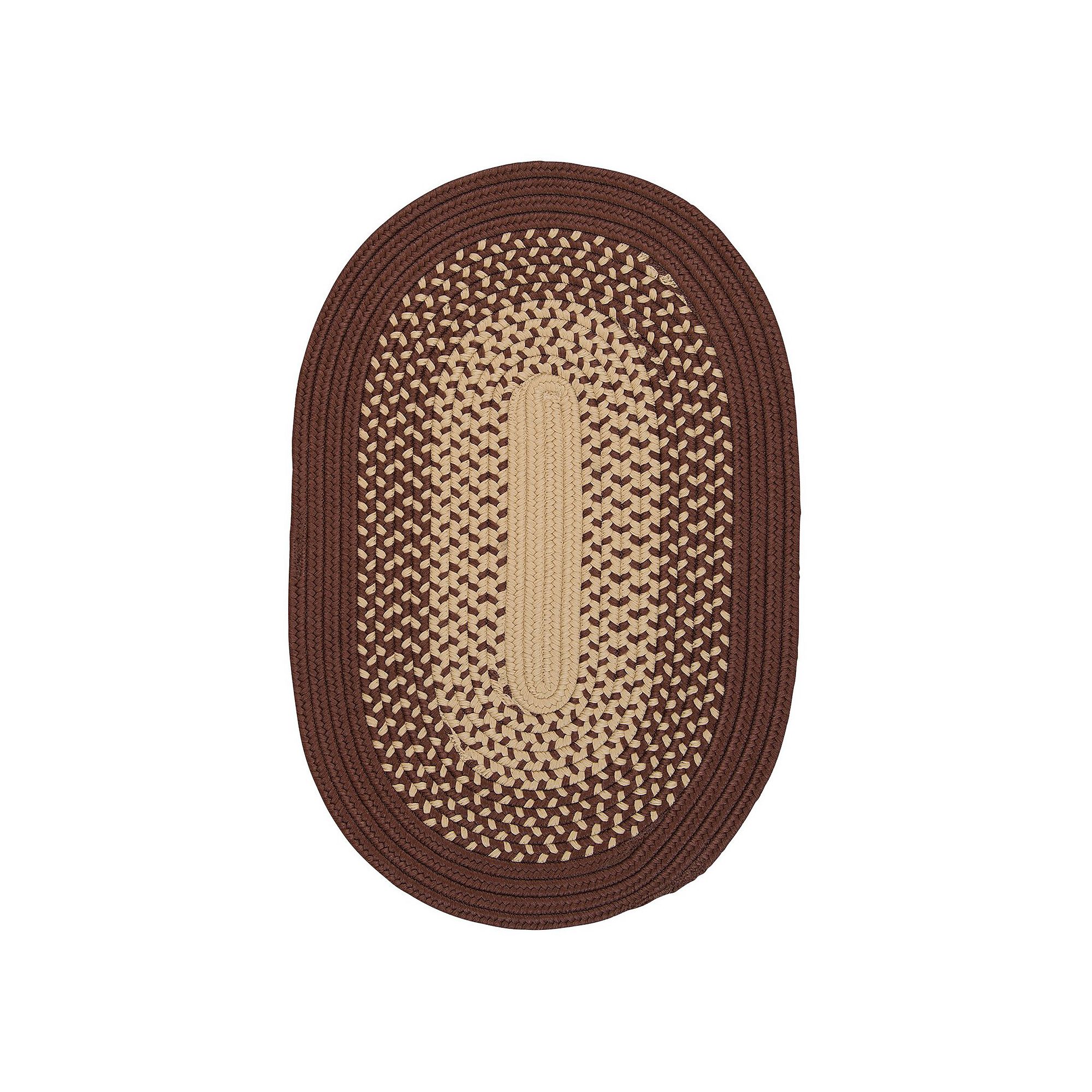 Colonial Mills Vivid Braid Indoor/Outdoor Oval Area Rug, Brown