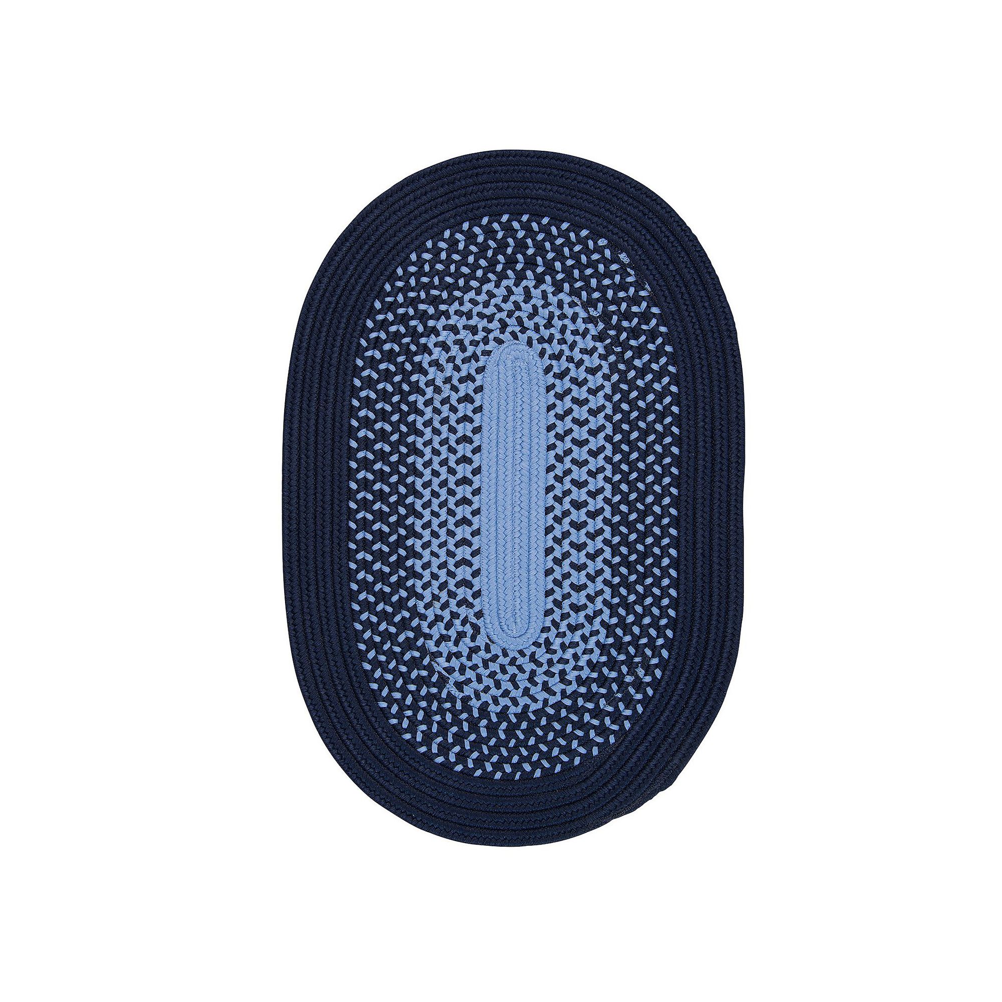 Colonial Mills Vivid Braid Indoor/Outdoor Oval Area Rug, Navy Blue