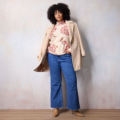 Plus Size LC Lauren Conrad Mockneck Pullover Sweater