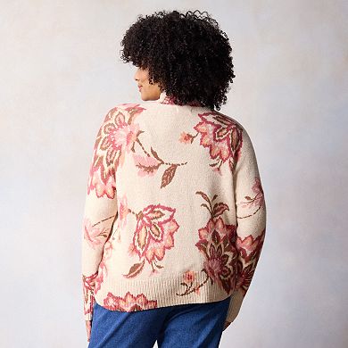 Plus Size LC Lauren Conrad Mockneck Pullover Sweater