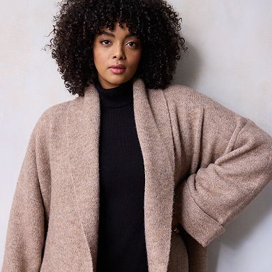 Plus Size LC Lauren Conrad Long Sweater Coat