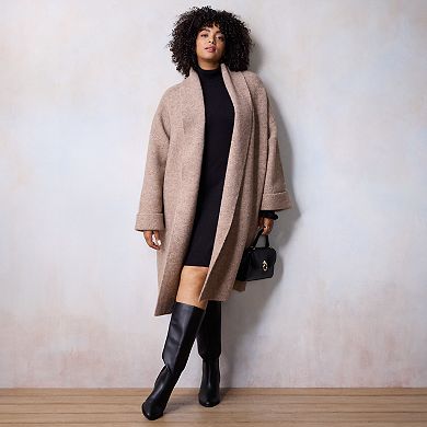 Plus Size LC Lauren Conrad Long Sweater Coat