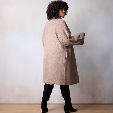 Plus Size LC Lauren Conrad Long Sweater Coat