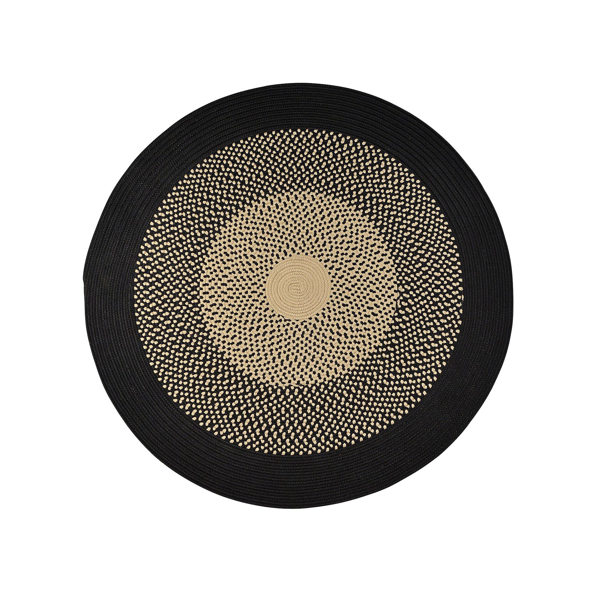 Colonial Mills Vivid Braid Round Indoor/Outdoor Area Rug, Black